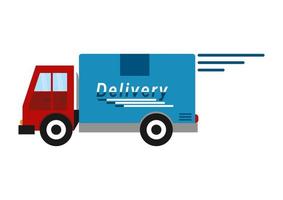Delivery truck vector illustration isolated on white background