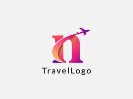 ilustración de vector de diseño de logotipo de viaje