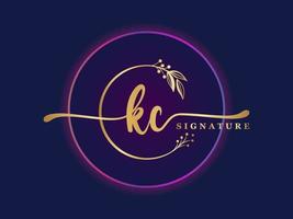 luxury signature logo design vecotr vector