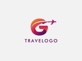 ilustración de vector de diseño de logotipo de viaje