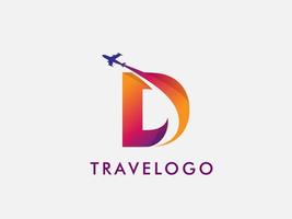 ilustración de vector de diseño de logotipo de viaje