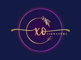 luxury signature logo design vecotr vector