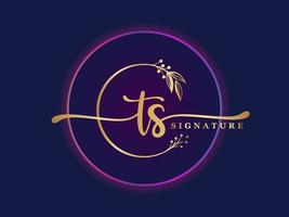 luxury signature logo design vecotr vector