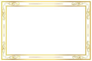 frame gold vector for work certificate, picture, website