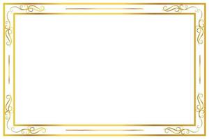 frame gold vector for work certificate, picture, website