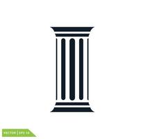 Pillar logo design template trendy vector