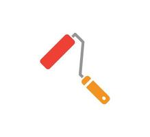 Paint roller brush icon vector logo template