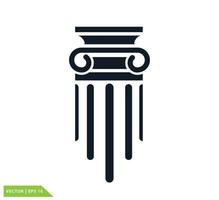 Pillar logo design template trendy vector