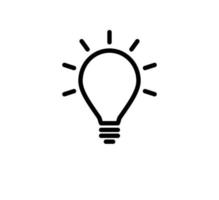 Bulb icon vector logo design template