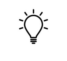 Bulb icon vector logo design template