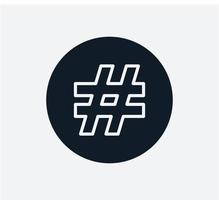 Hash tag icon vector logo design template