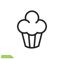 Cup cake icon vector logo design template