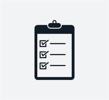 Clipboard and check icon vector logo template