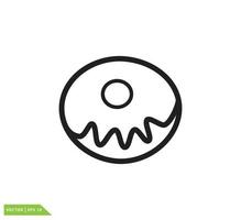 Donuts icon vector logo design template