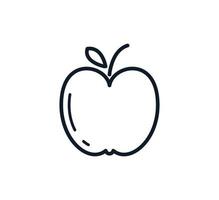 plantilla de diseño de logotipo de vector de icono de manzana