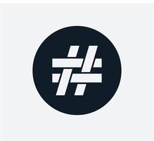 Hash tag icon vector logo design template