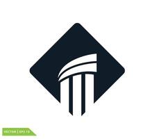 Pillar logo design template trendy vector