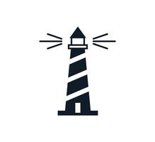 Lighthouse icon vector logo design template