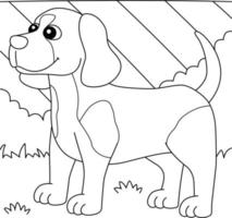 perro beagle página para colorear para niños