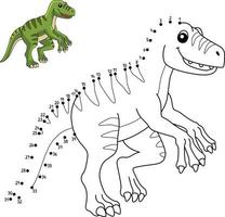 Dot to Dot Velociraptor Dinosaur Isolated vector