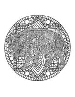 Bison Mandala Coloring Pages for Adults vector