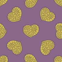 Abstract seamless pattern of doodle heart. vector