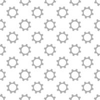 Seamless geometric pattern with gears. Black and white. vector
