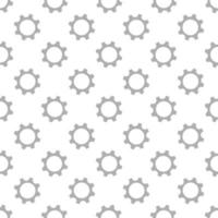 Seamless geometric pattern with gears. Black and white. vector