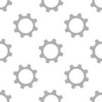 Seamless geometric pattern with gears. Black and white. vector