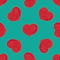 Abstract seamless pattern of doodle heart. vector