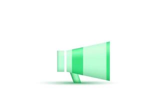 unique 3d icon Realistic megaphone isolated on vector