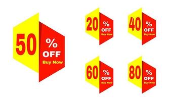 sale discount set collection product emblem percentage vector