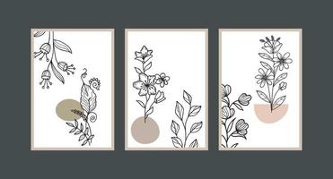 Modern boho abstract trendy background design. vector