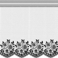 Abstract seamless lace pattern with flowers vector