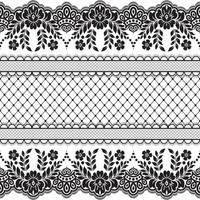 Abstract seamless lace pattern with flowers vector