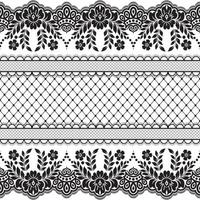 Abstract seamless lace pattern with flowers vector