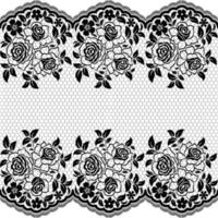 Abstract seamless lace pattern with flowers vector