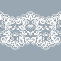 Abstract seamless lace pattern with flowers vector