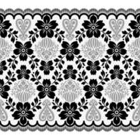 Abstract seamless lace pattern with flowers vector