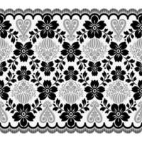 Abstract seamless lace pattern with flowers vector