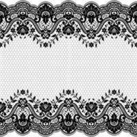 Abstract seamless lace pattern with flowers vector