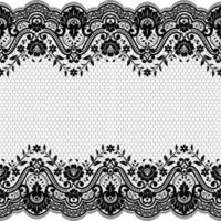 Abstract seamless lace pattern with flowers vector