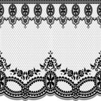 Abstract seamless lace pattern with flowers vector