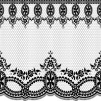 Abstract seamless lace pattern with flowers vector