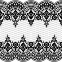 Abstract seamless lace pattern with flowers vector