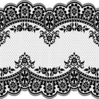 Abstract seamless lace pattern with flowers vector