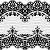 Abstract seamless lace pattern with flowers vector