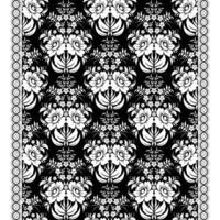 Abstract seamless lace pattern with flowers vector