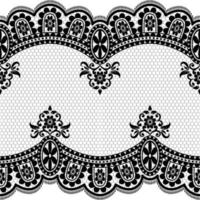 Abstract seamless lace pattern with flowers vector