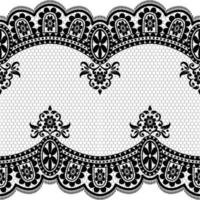 Abstract seamless lace pattern with flowers vector